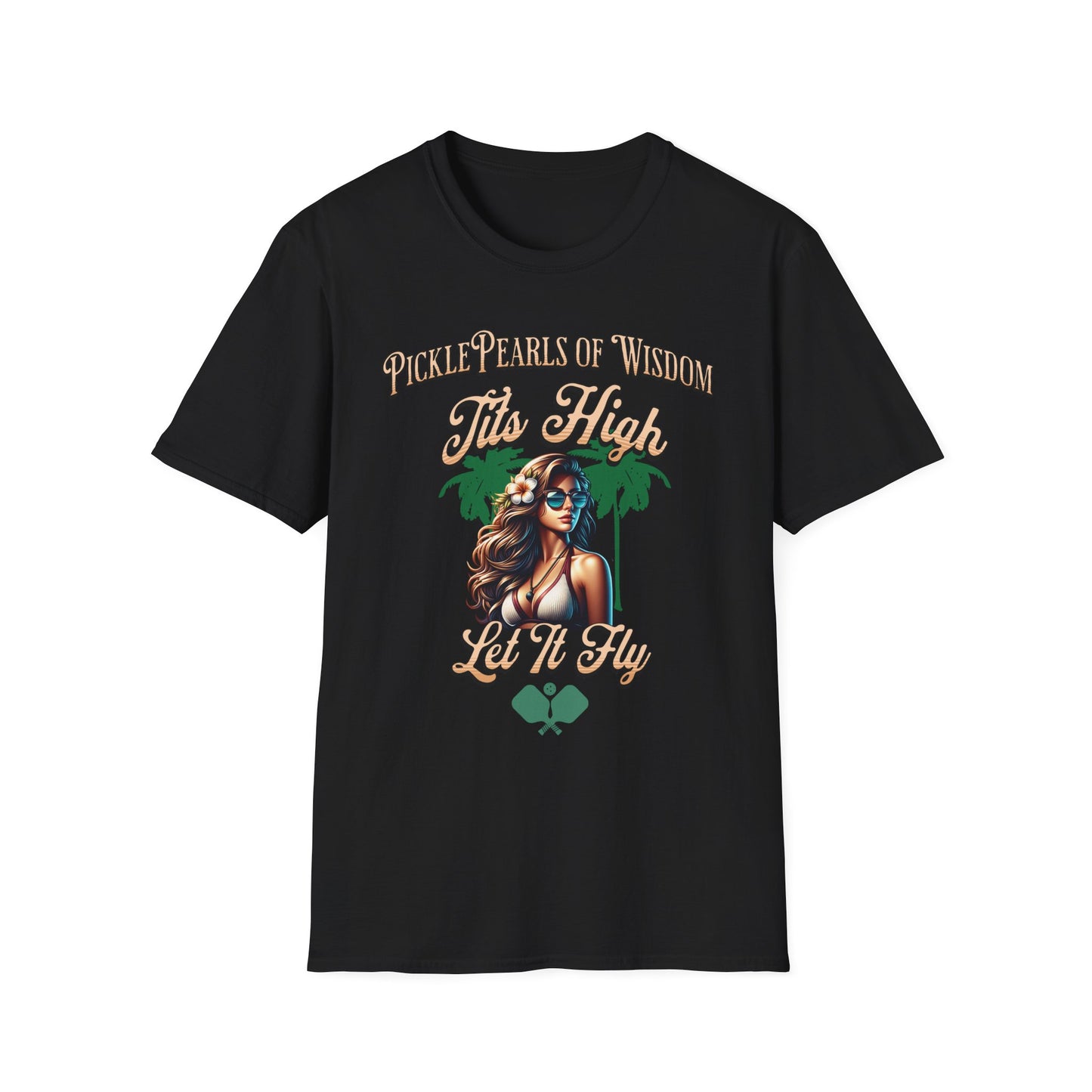 PicklePearls Of Wisdom. Pickleball Tee.