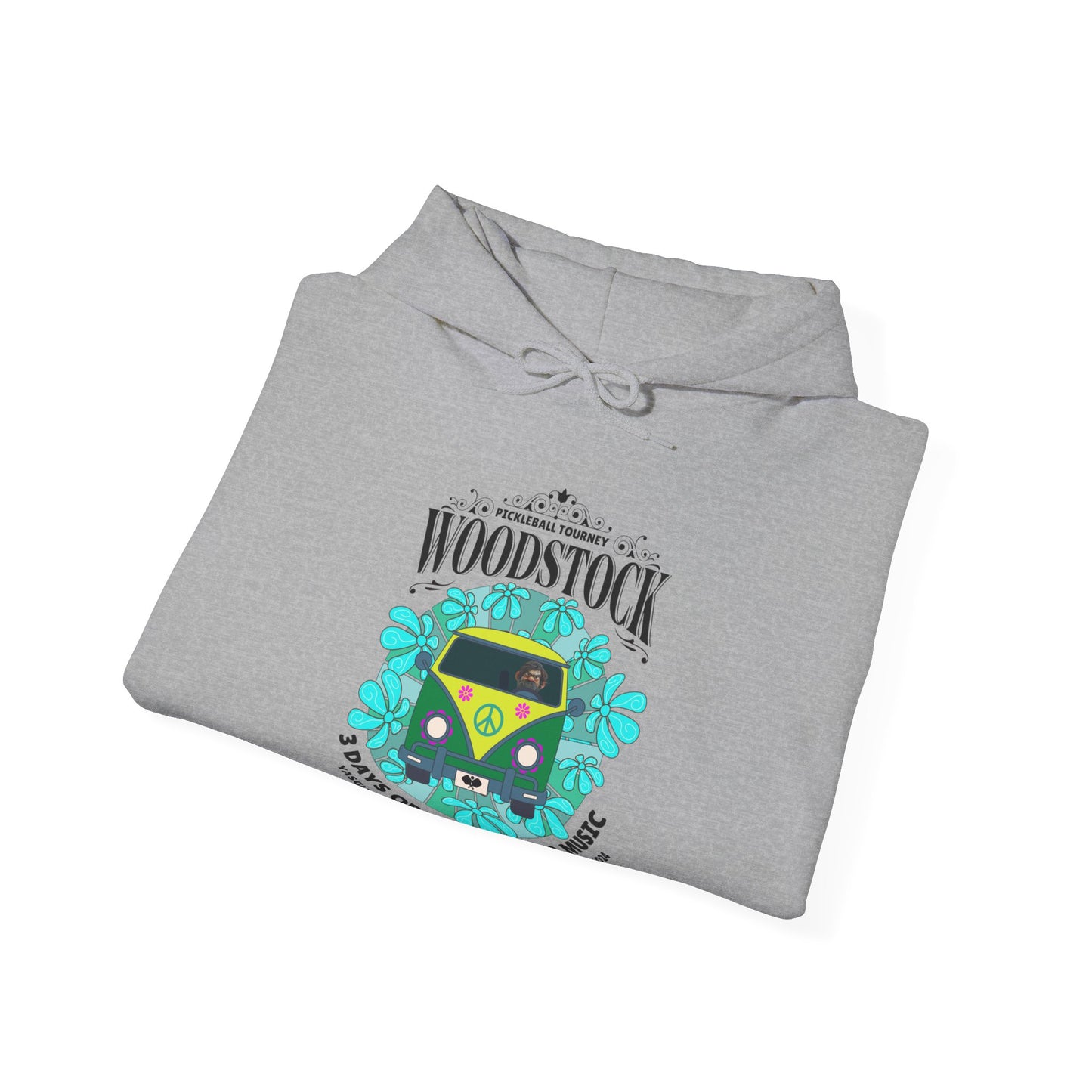 Woodstock. Three days of Pickleball and music. Unisex Heavy Blend™ Hooded Sweatshirt