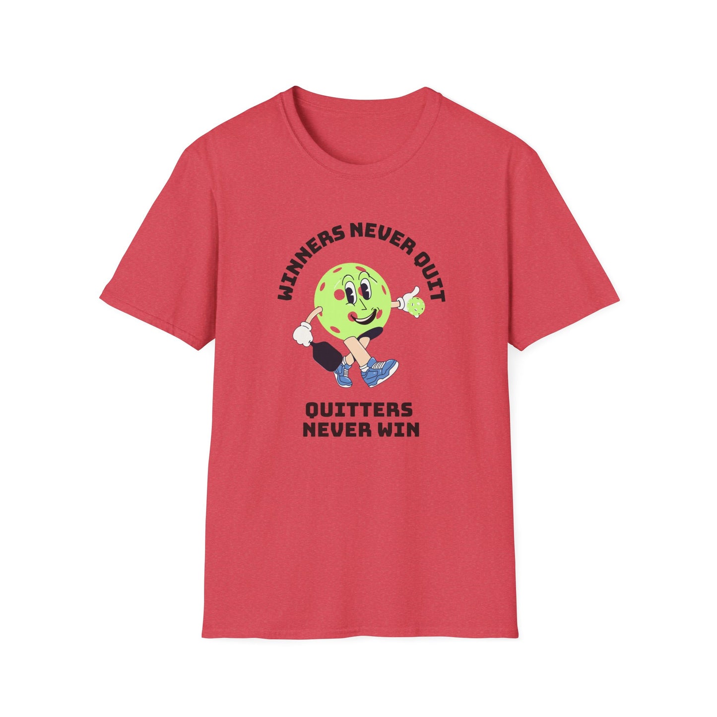 Winners Never Quit.  Pickleball Tee.