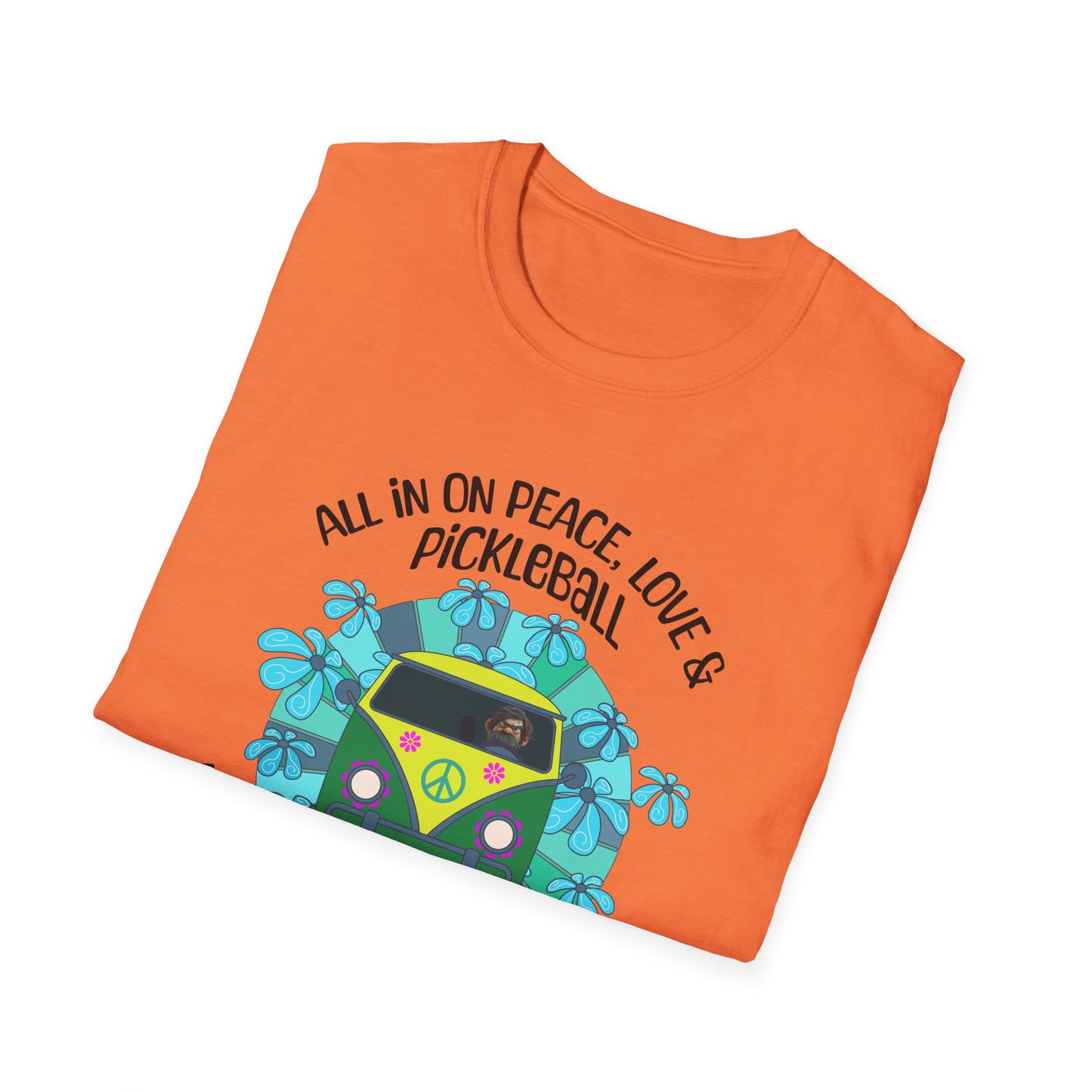 All In On Peace, Love & Pickleball. Pickleball Tee.