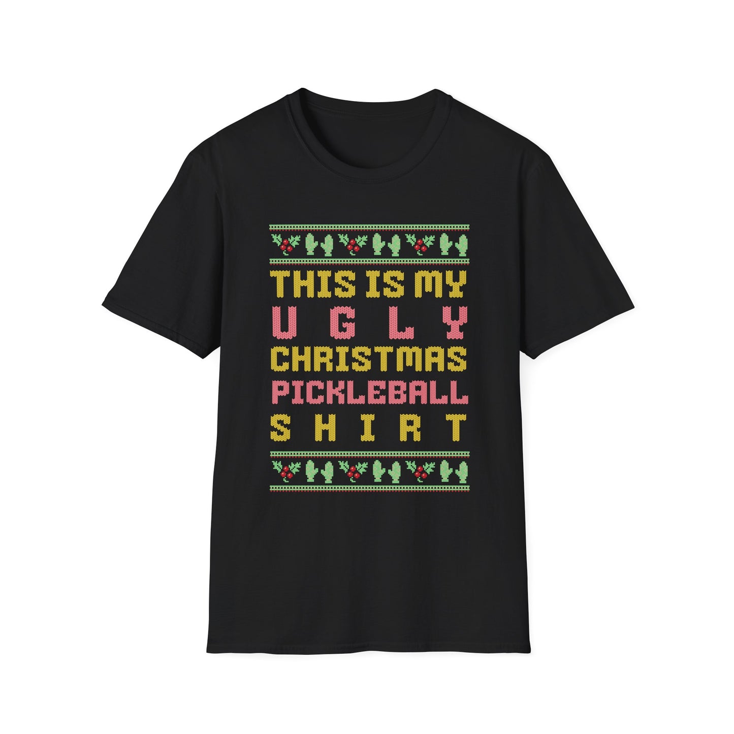 This is My Ugly Christmas Pickleball T-Shirt. Pickleball Tee.