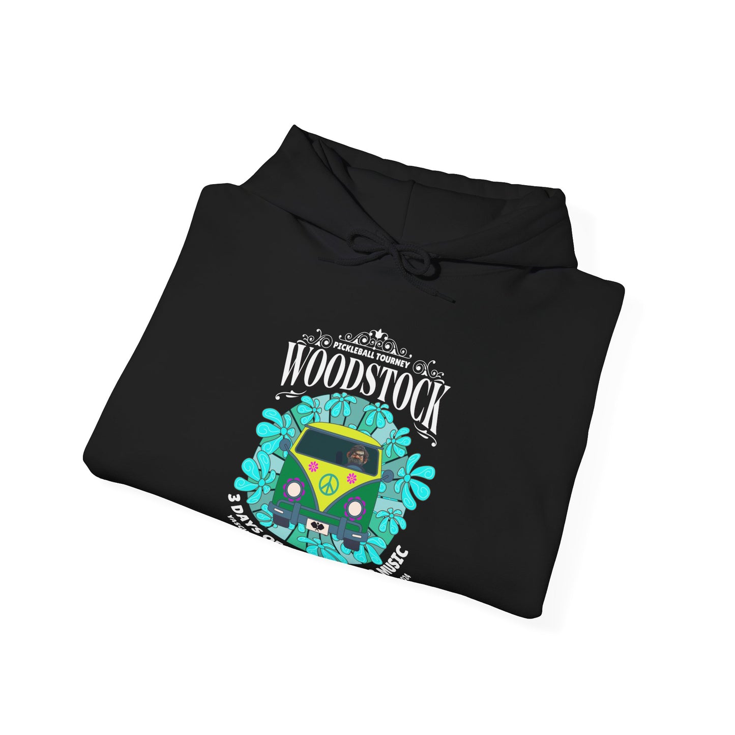 Woodstock. Three days of Pickleball and music. Unisex Heavy Blend™ Hooded Sweatshirt
