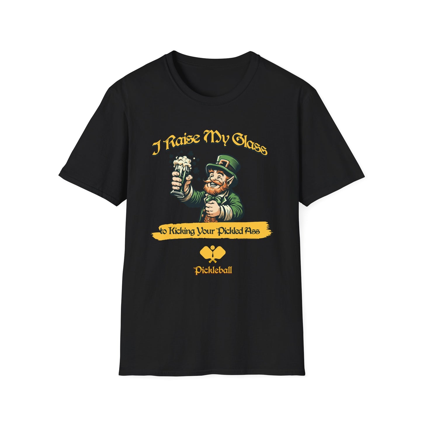 I Raise My Glass. Pickleball Tee.