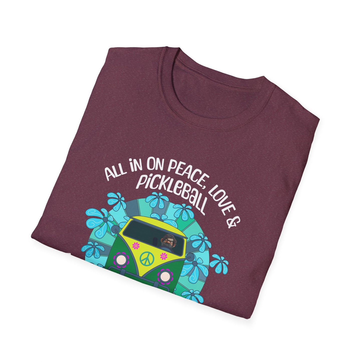 All In On Peace, Love & Pickleball. Pickleball Tee.