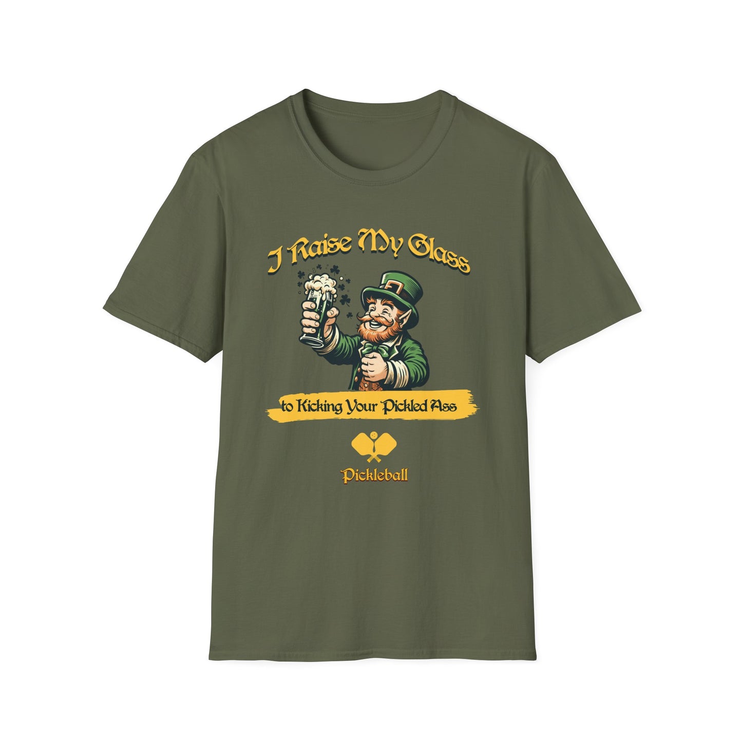 I Raise My Glass. Pickleball Tee.