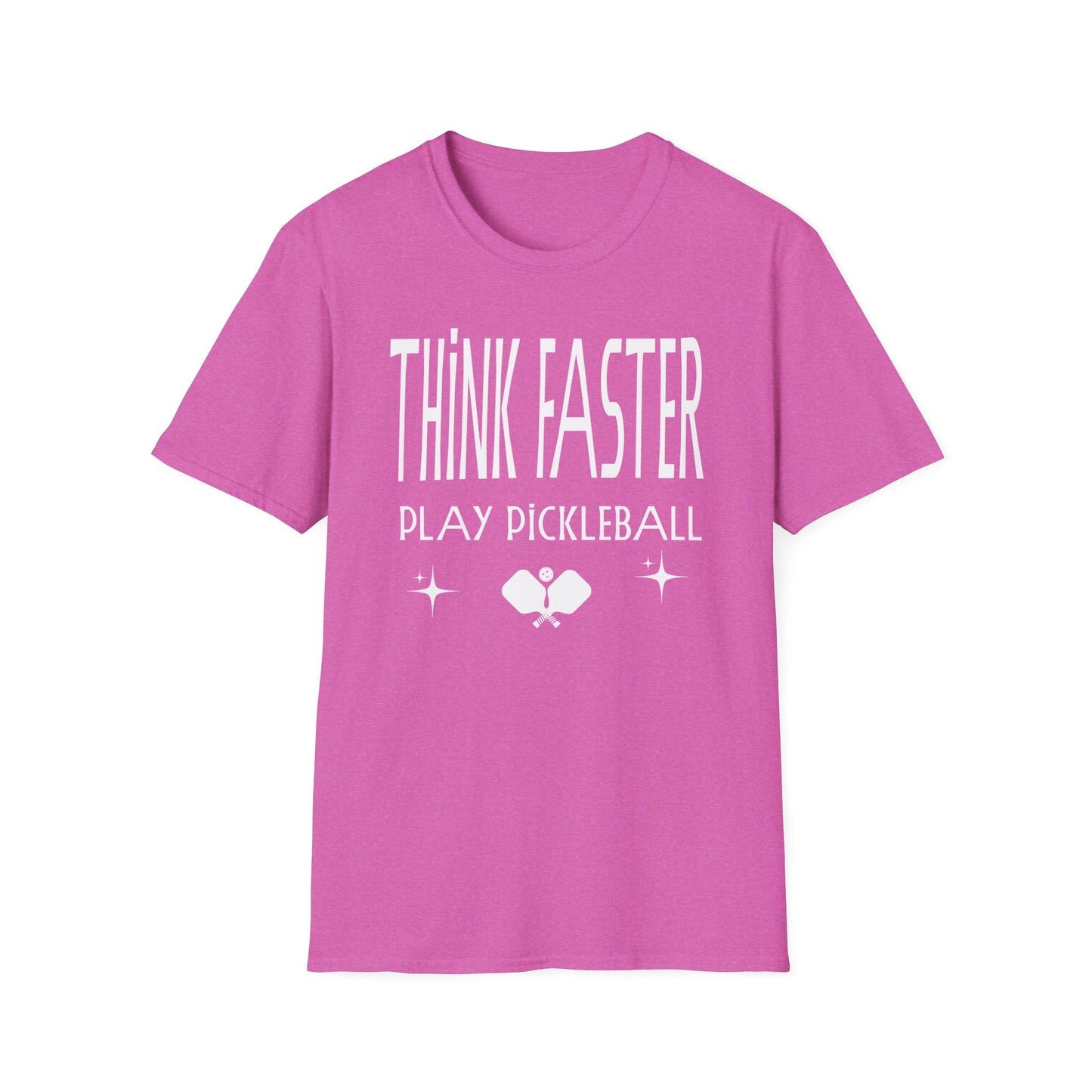 THINK FASTER. Play Pickleball. Pickleball Tee.