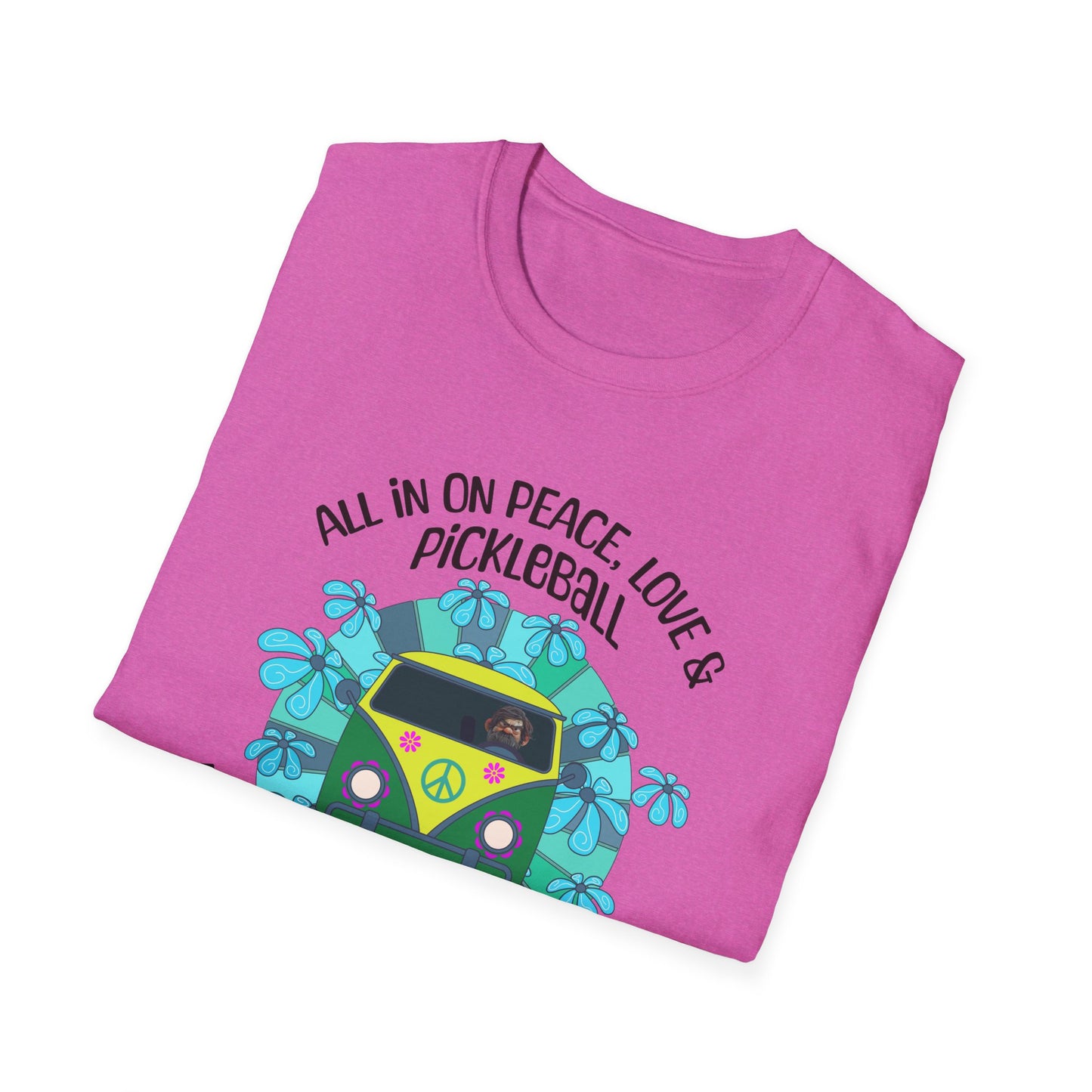 All In On Peace, Love & Pickleball. Pickleball Tee.