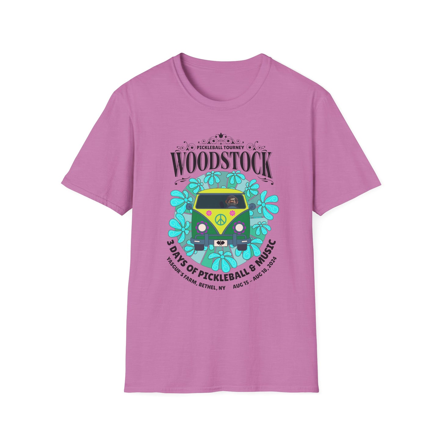 Woodstock. 3 Days of Pickleball.  Pickleball Tee.