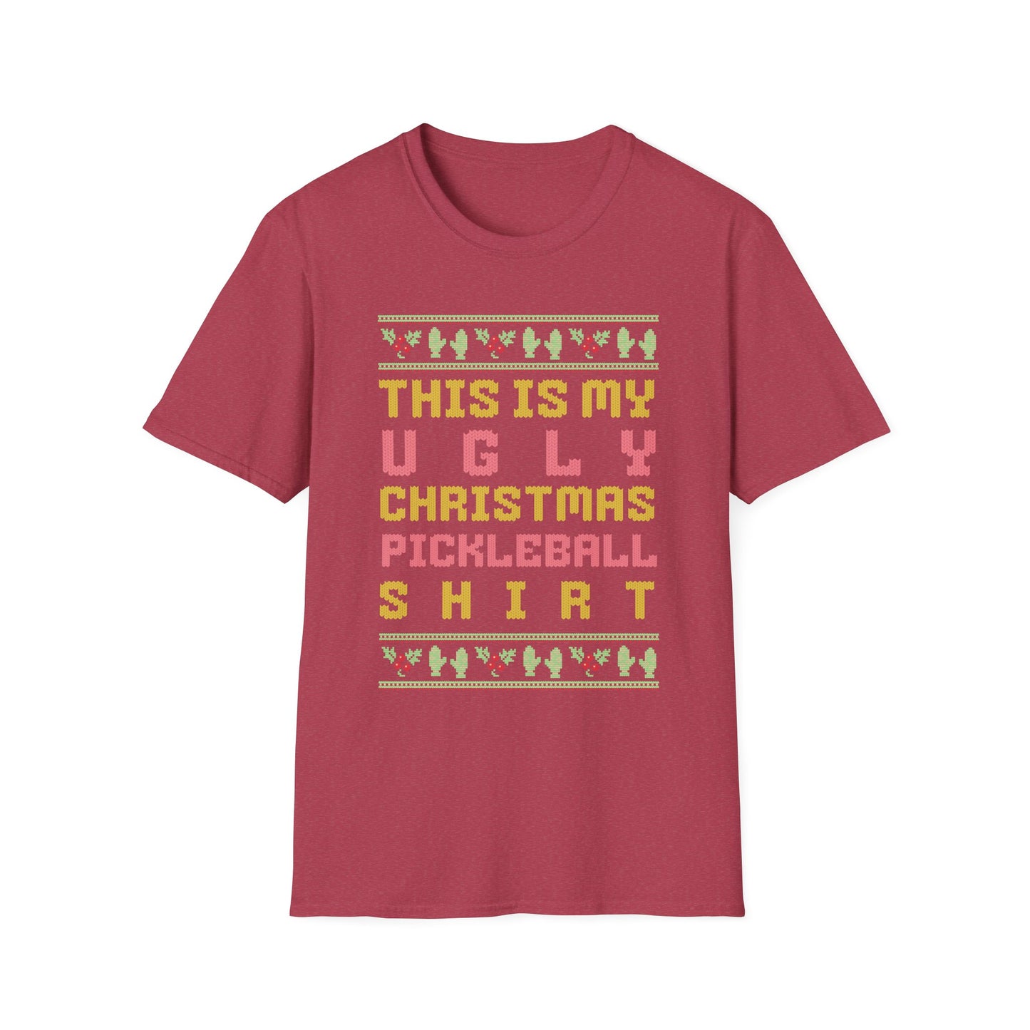 This is My Ugly Christmas Pickleball T-Shirt. Pickleball Tee.