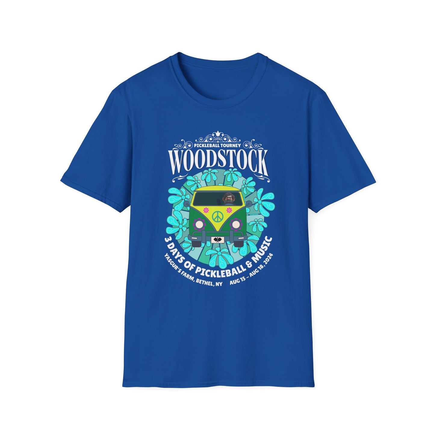 Woodstock. 3 Days of Pickleball. Pickleball Tee.