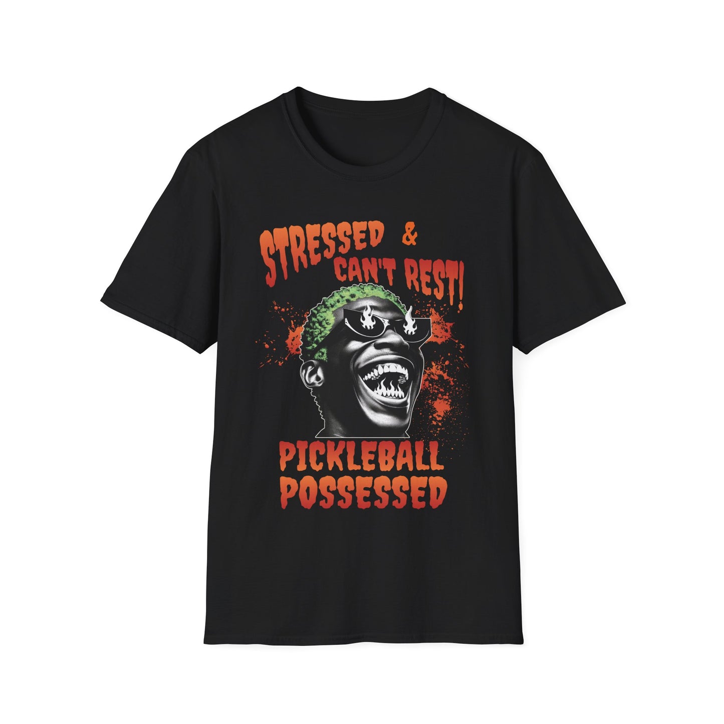 Stressed & Can't Rest. Possessed.  Pickleball Tee.