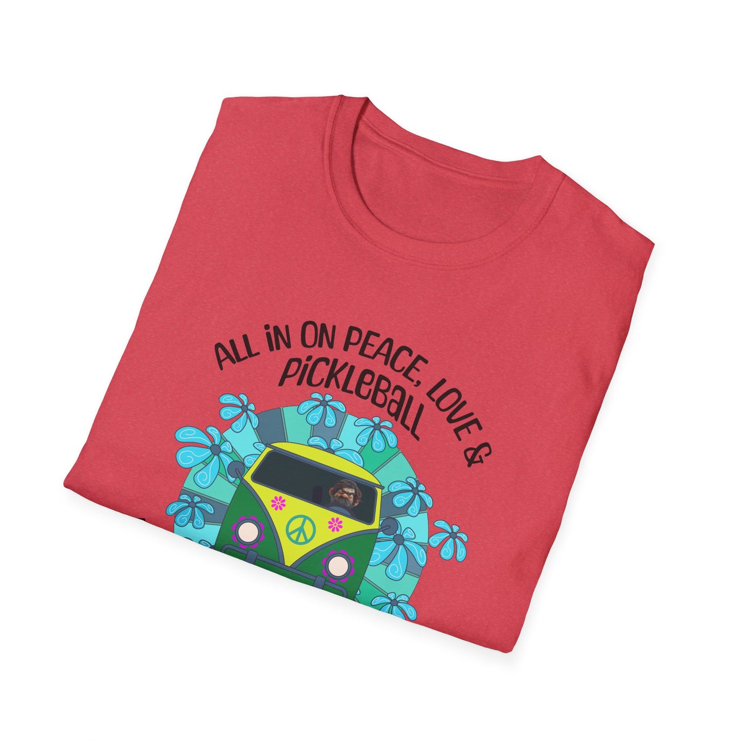 All In On Peace, Love & Pickleball. Pickleball Tee.