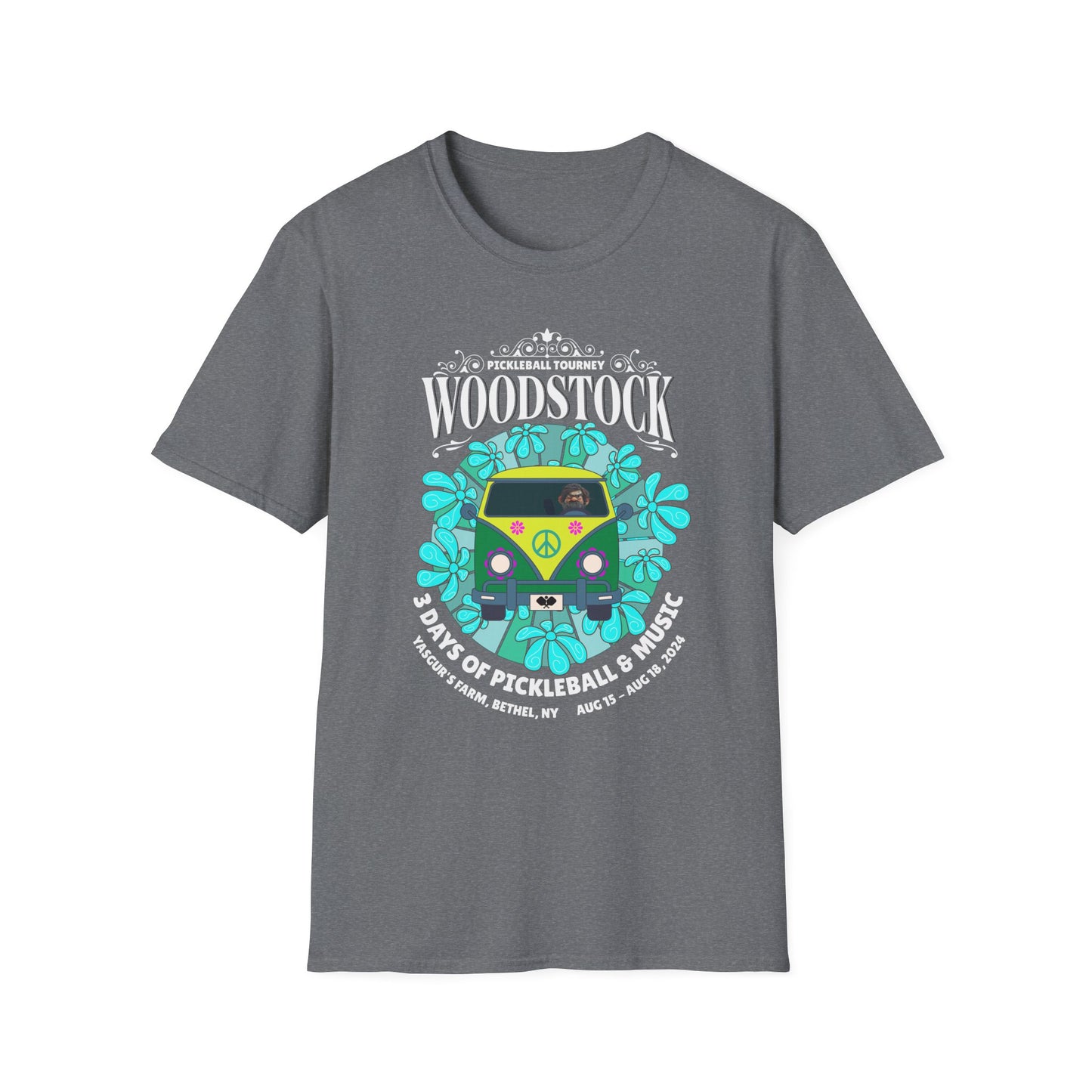 Woodstock. 3 Days of Pickleball.  Pickleball Tee.