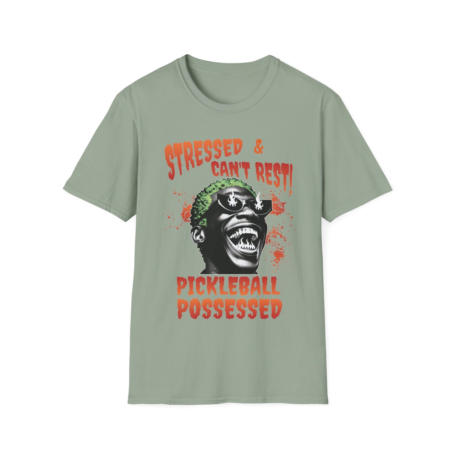 Stressed & Can't Rest. Possessed. Pickleball Tee.