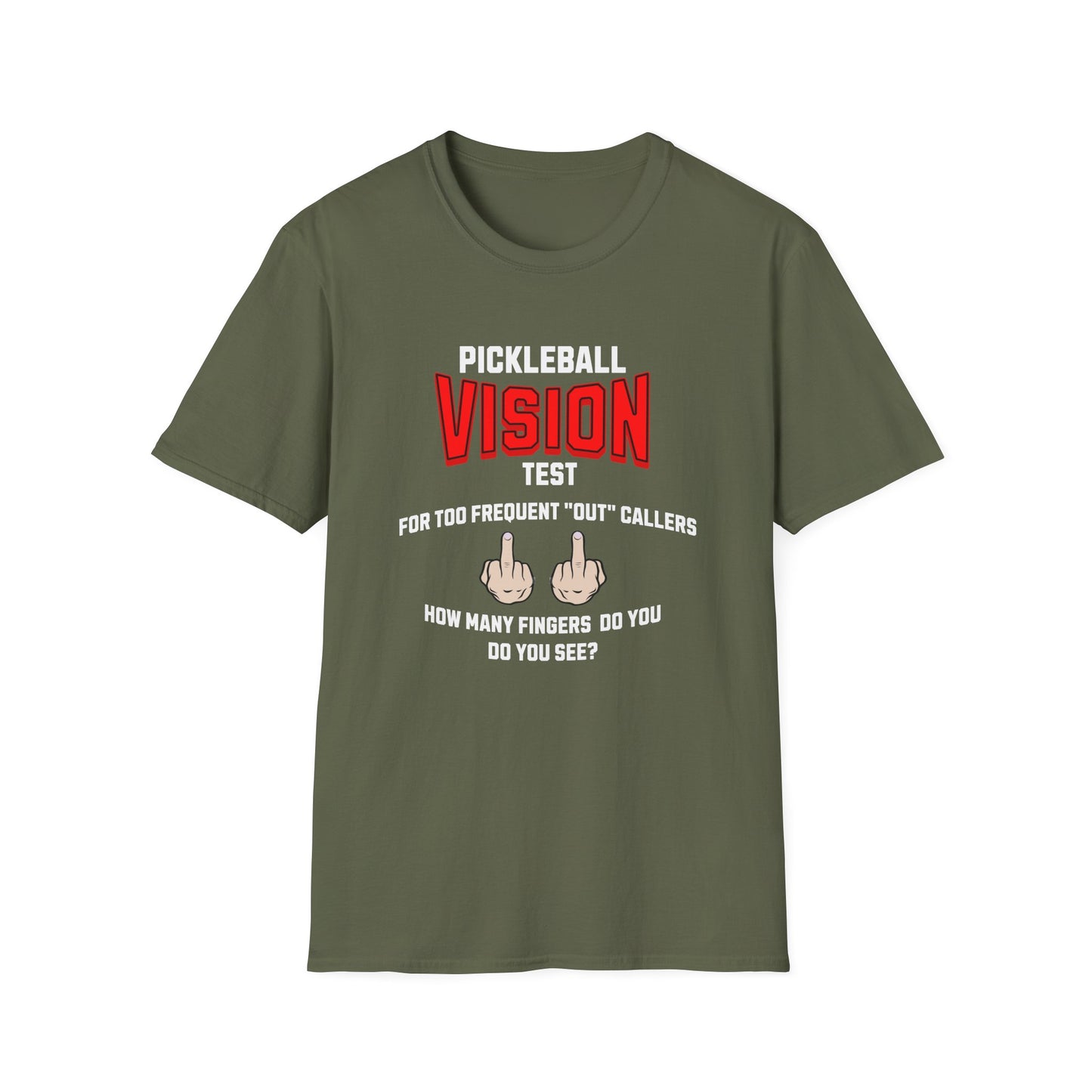 Pickleball Vision Test.  Pickleball Tee.