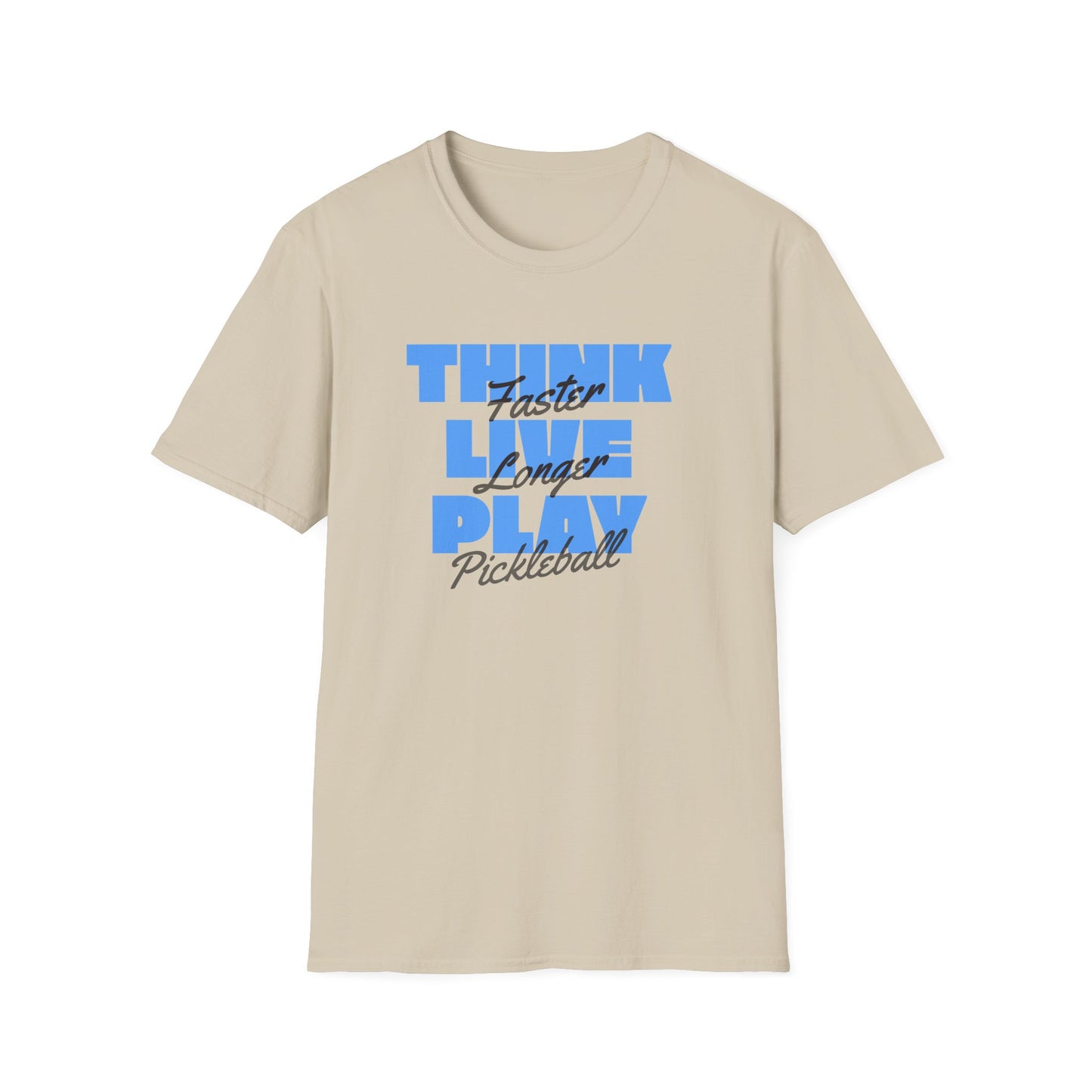 Think Faster. Live Longer. Pickleball Tee.