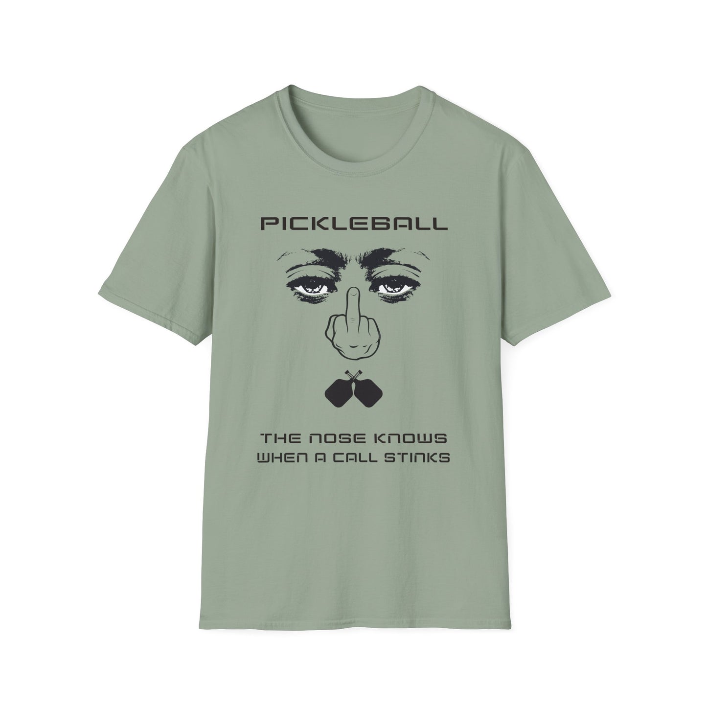 The Nose Knows When. Pickleball Tee.