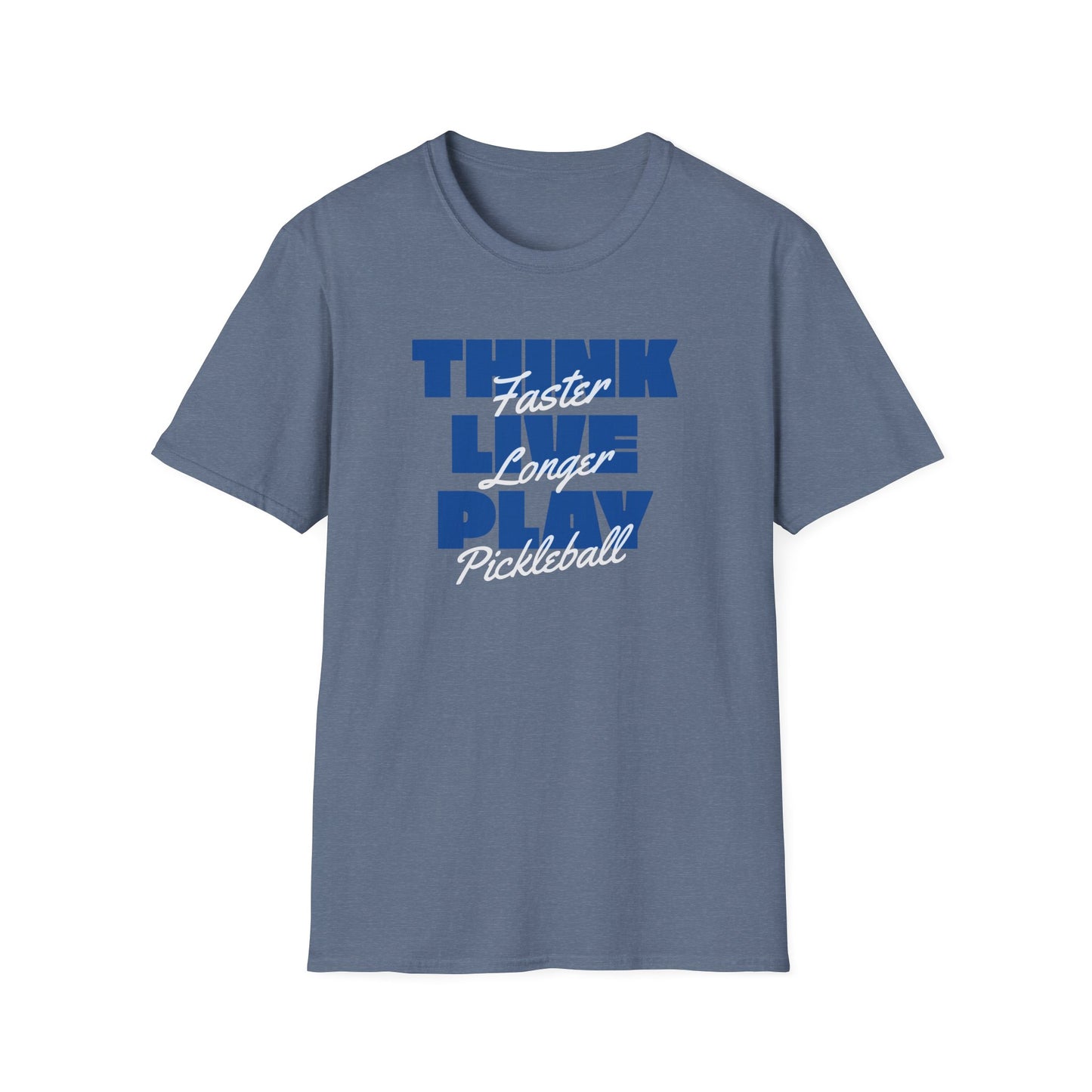 Think Faster. Live Longer. Pickleball Tee.