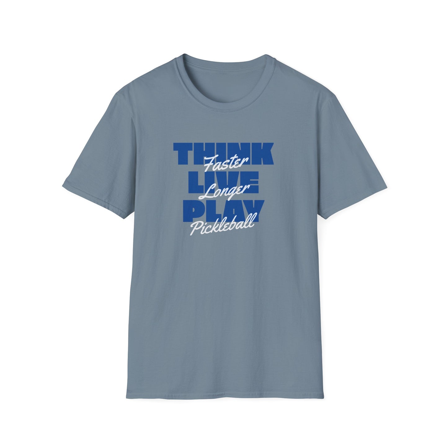 Think Faster. Live Longer. Pickleball Tee.