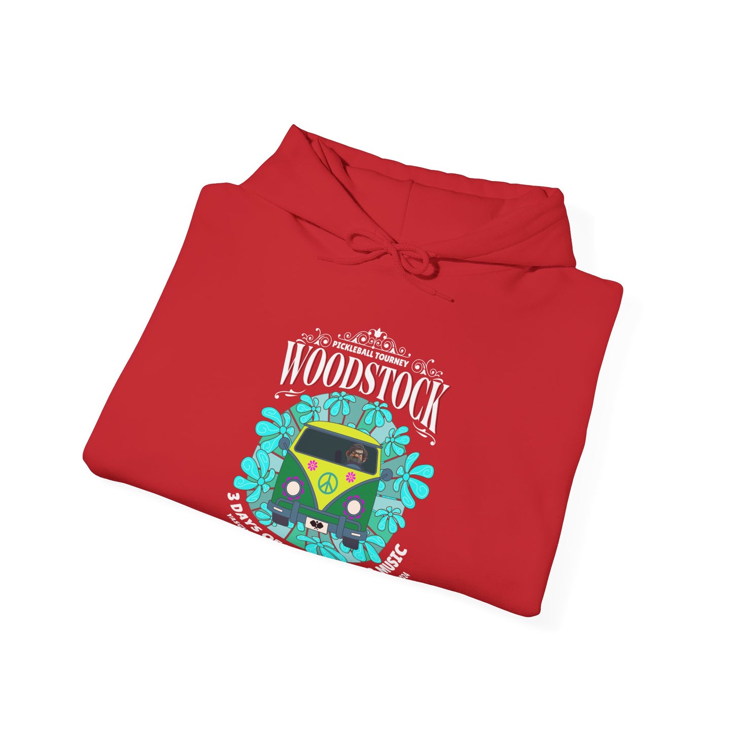 Woodstock. Three days of Pickleball and music. Unisex Heavy Blend™ Hooded Sweatshirt