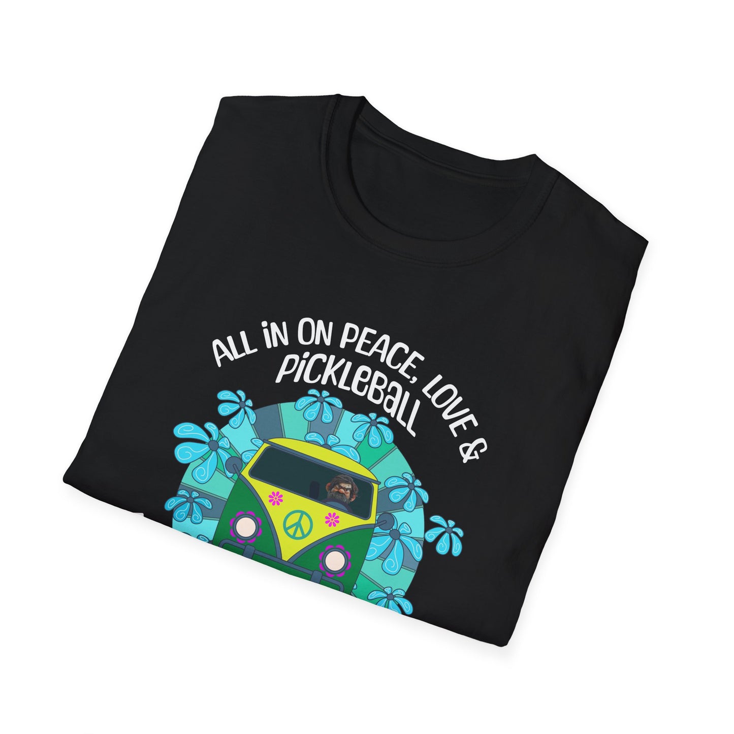 All In On Peace, Love & Pickleball. Pickleball Tee.