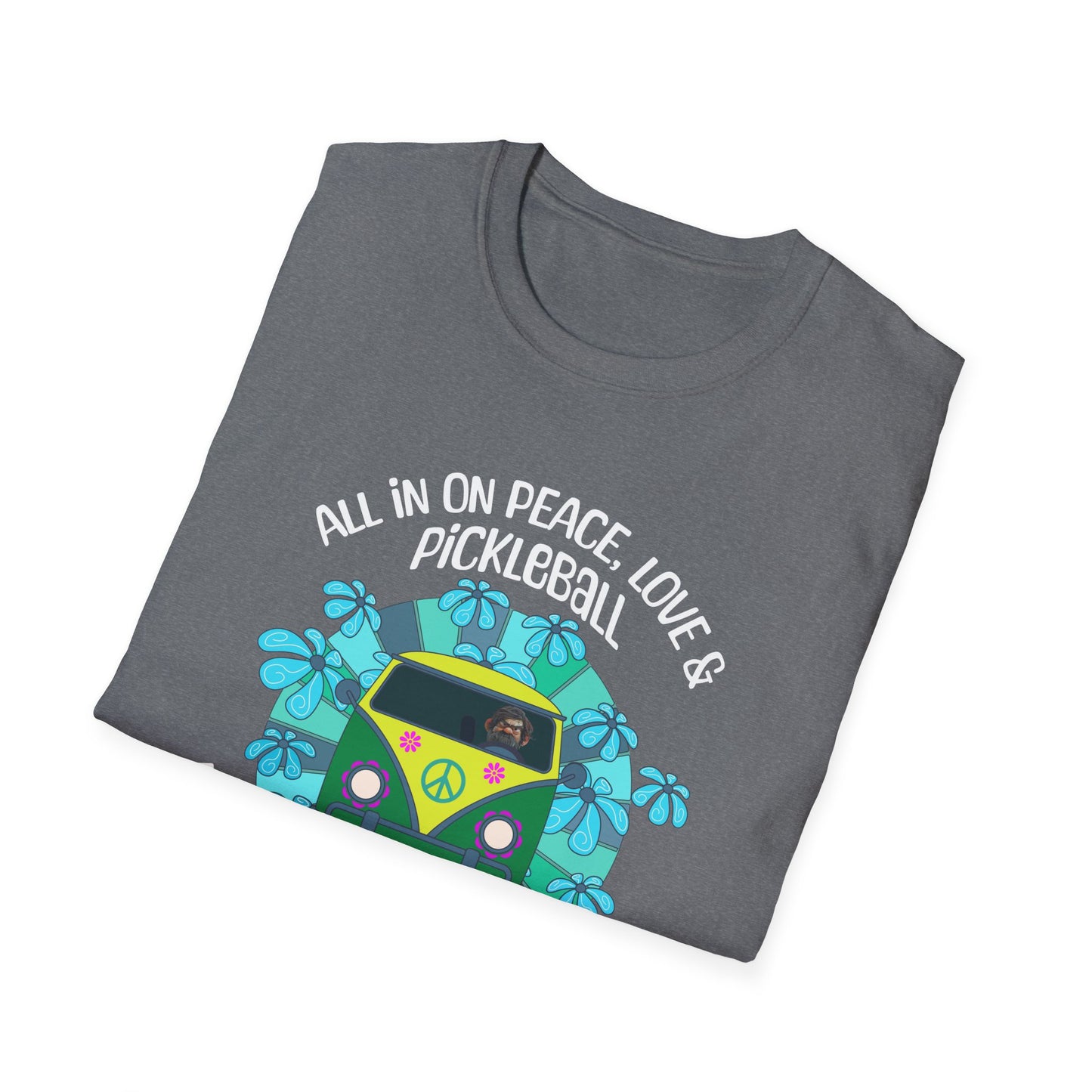 All In On Peace, Love & Pickleball. Pickleball Tee.