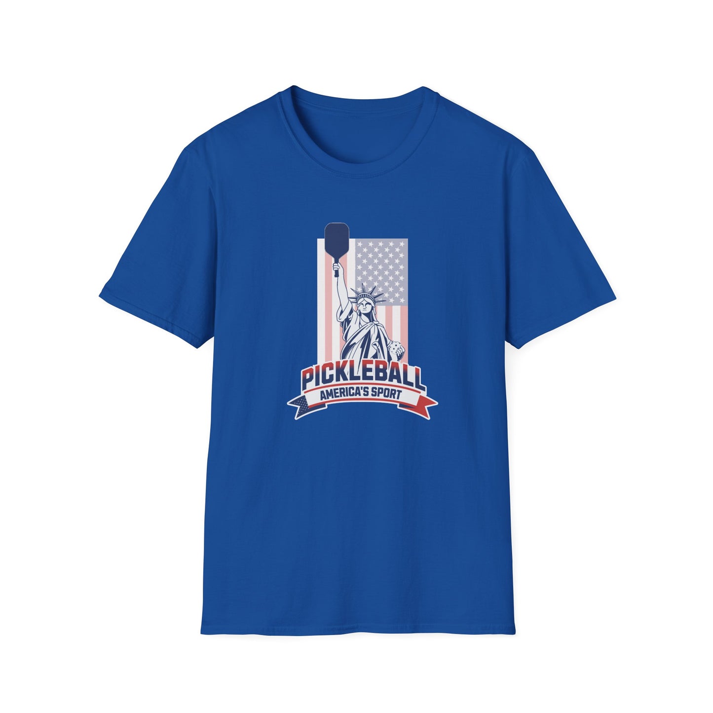 America's Sport with Flag.  Pickleball Tee.