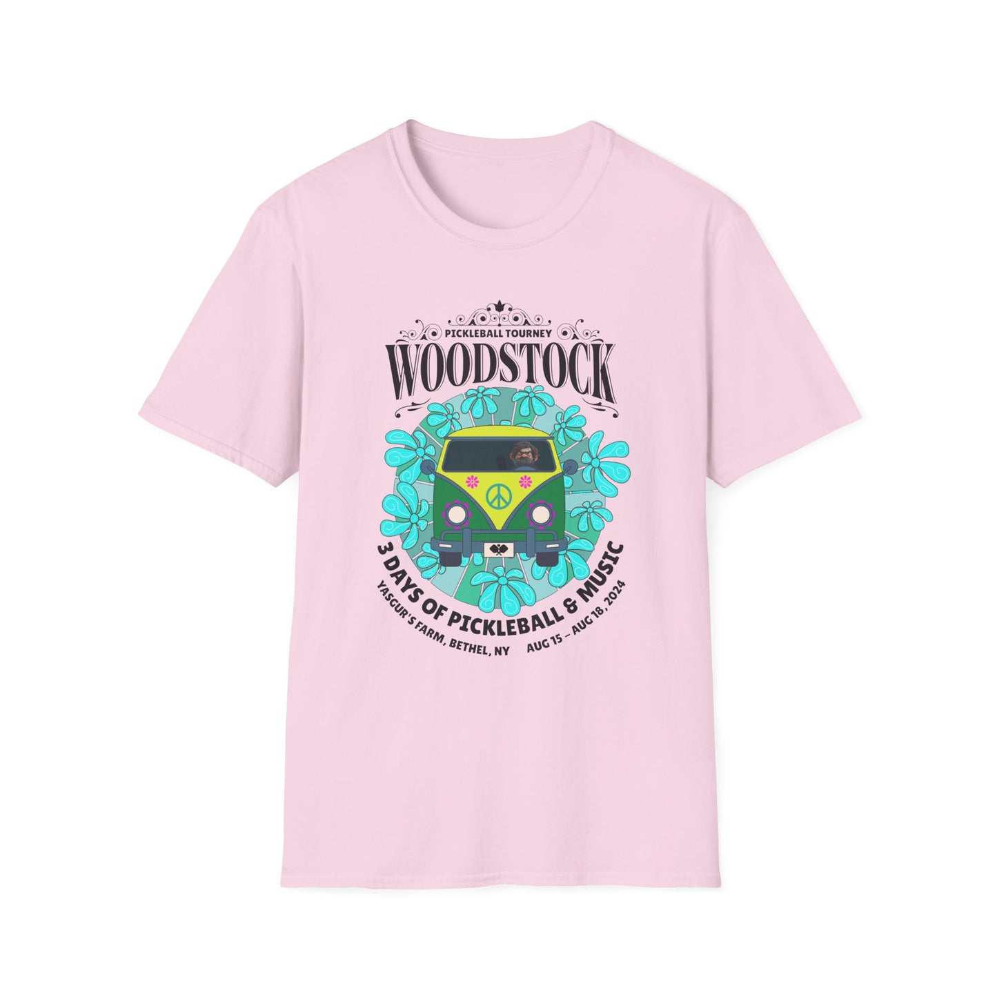 Woodstock. 3 Days of Pickleball. Pickleball Tee.