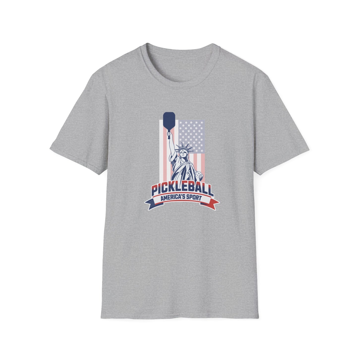 America's Sport with Flag.  Pickleball Tee.