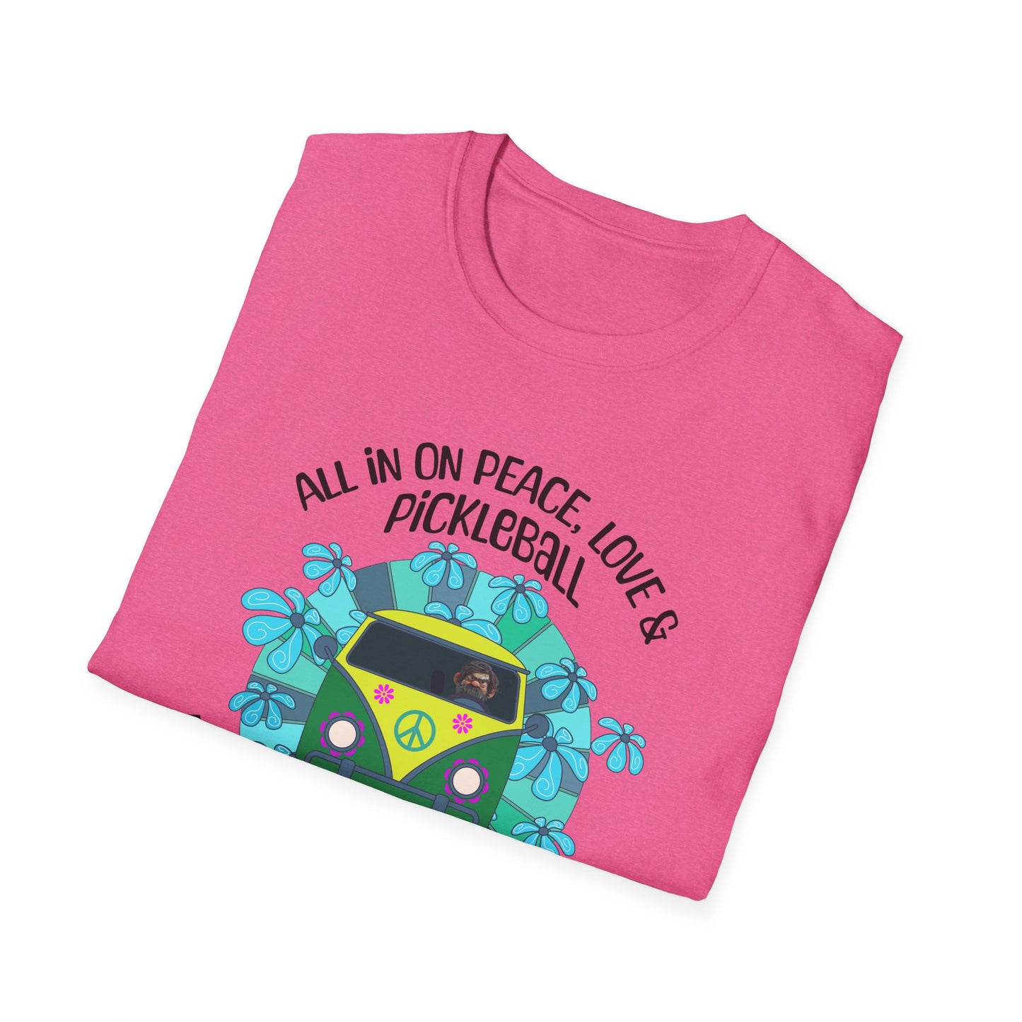 All In On Peace, Love & Pickleball. Pickleball Tee.