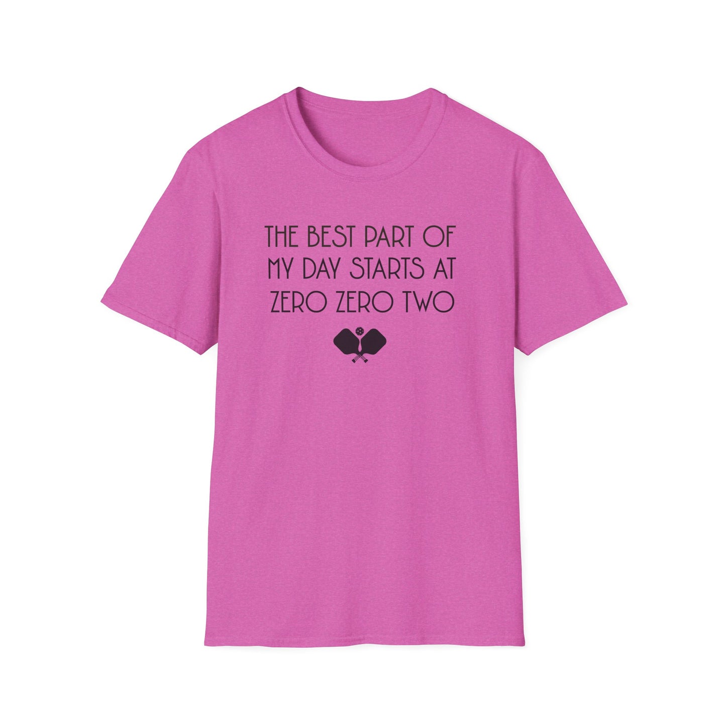 The Best Part of My Day Starts at Zero Zero Two. Pickleball Tee.