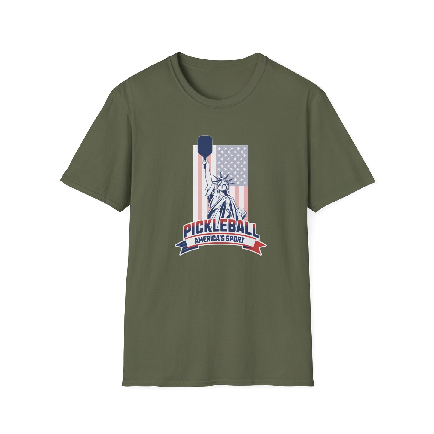 America's Sport with Flag.  Pickleball Tee.