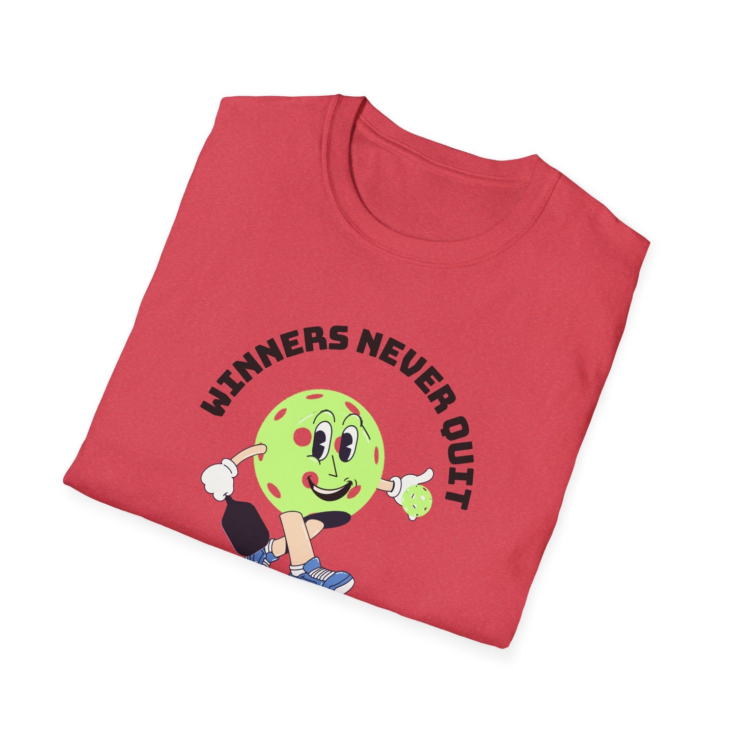 Winners Never Quit.  Pickleball Tee.