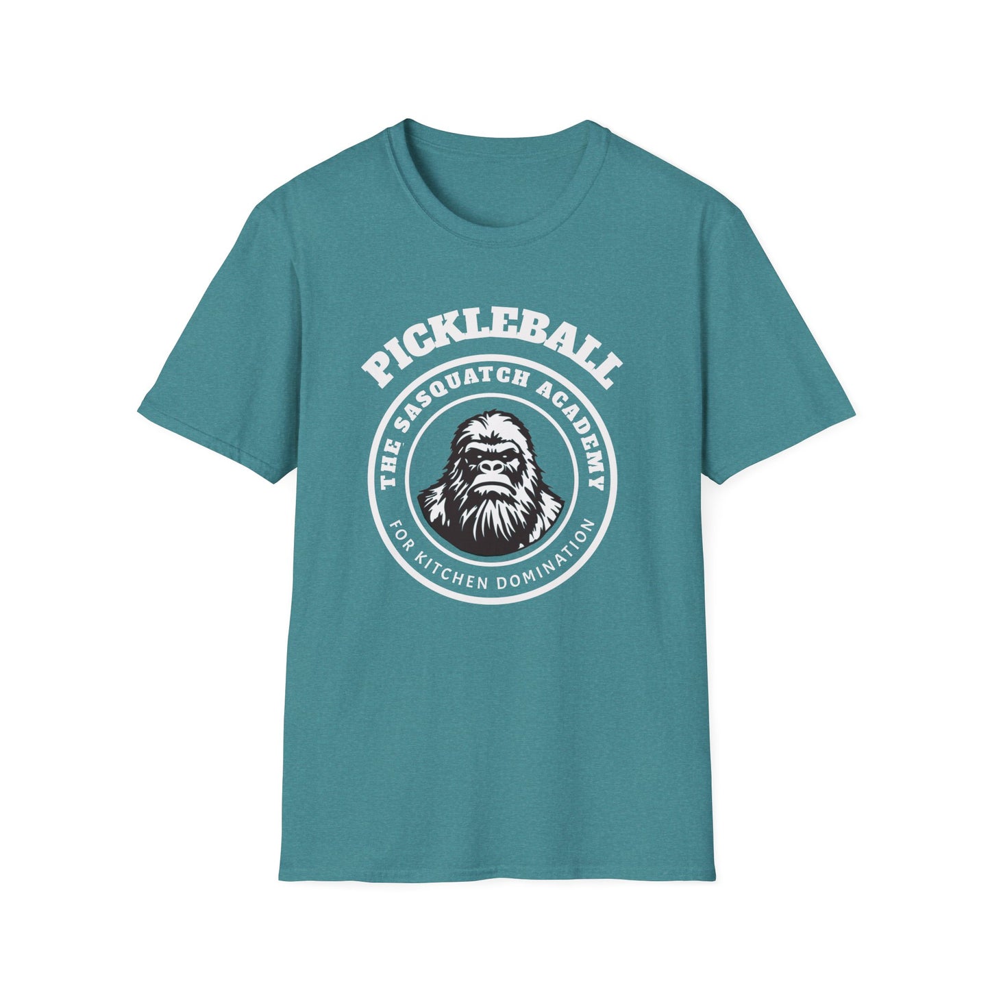 The Sasquatch Academy of Kitchen Domination. Pickleball Tee.
