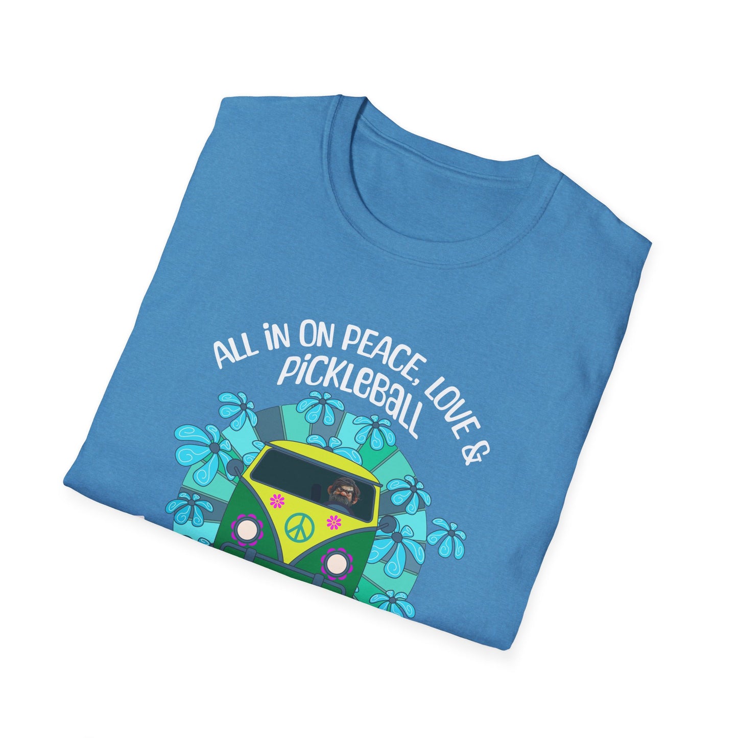 All In On Peace, Love & Pickleball. Pickleball Tee.