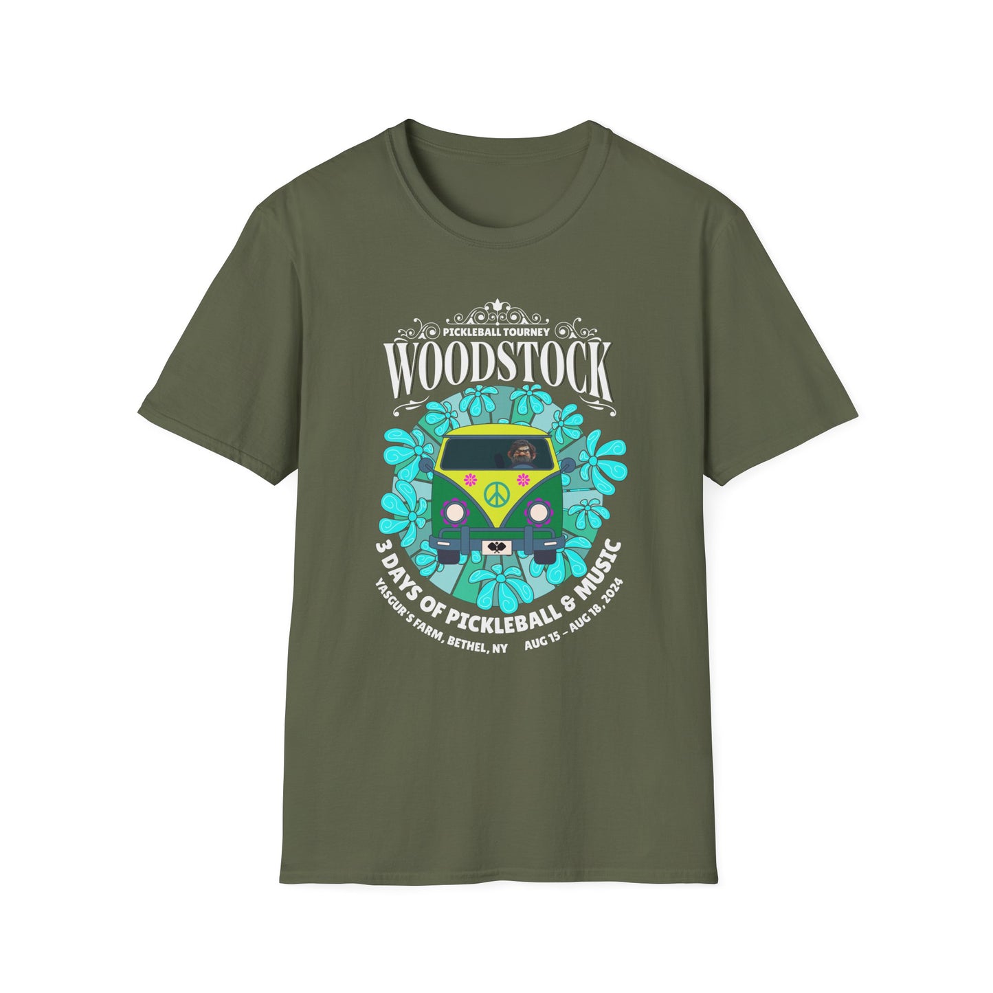 Woodstock. 3 Days of Pickleball.  Pickleball Tee.