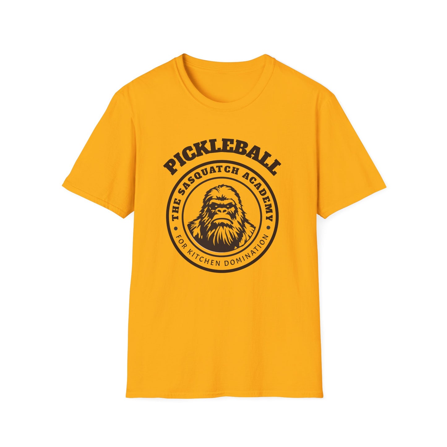 The Sasquatch Academy of Kitchen Domination. Pickleball Tee.
