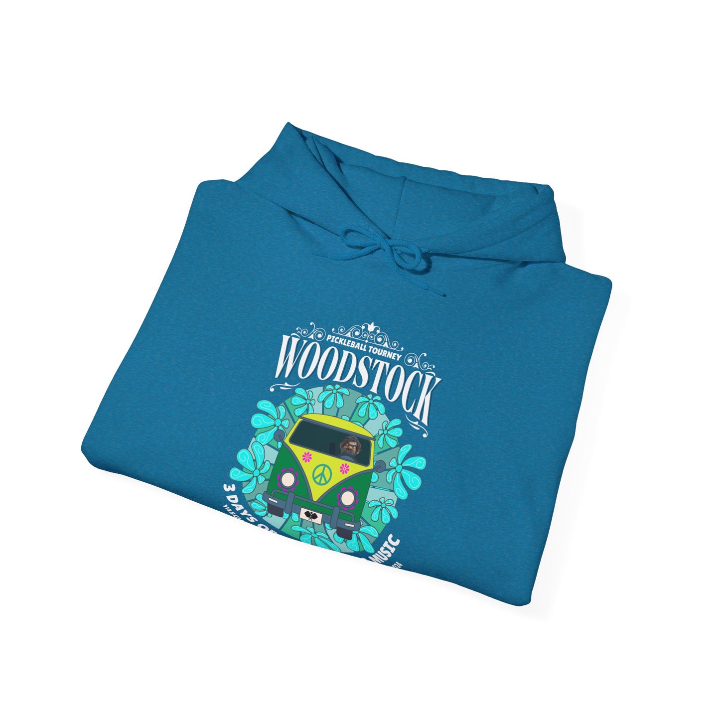 Woodstock. Three days of Pickleball and music. Unisex Heavy Blend™ Hooded Sweatshirt