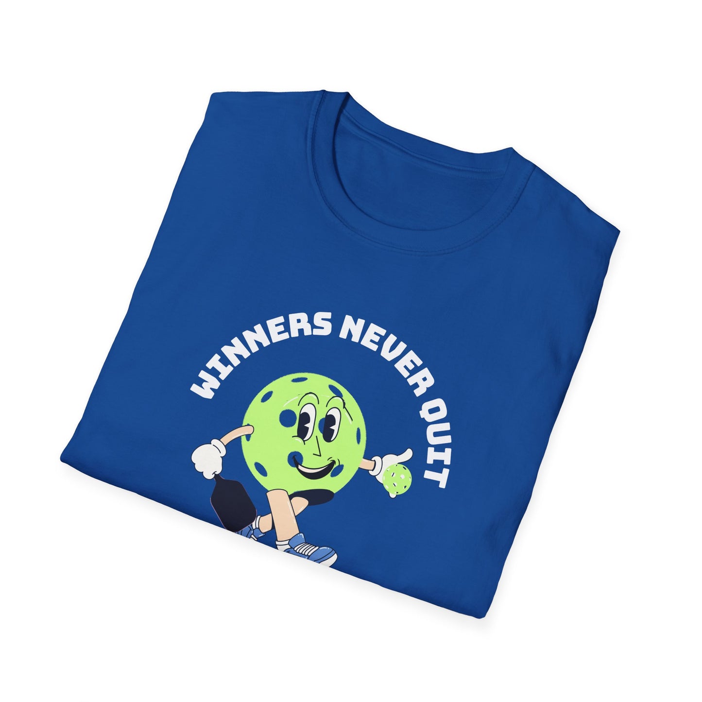 Winners Never Quit.  Pickleball Tee.