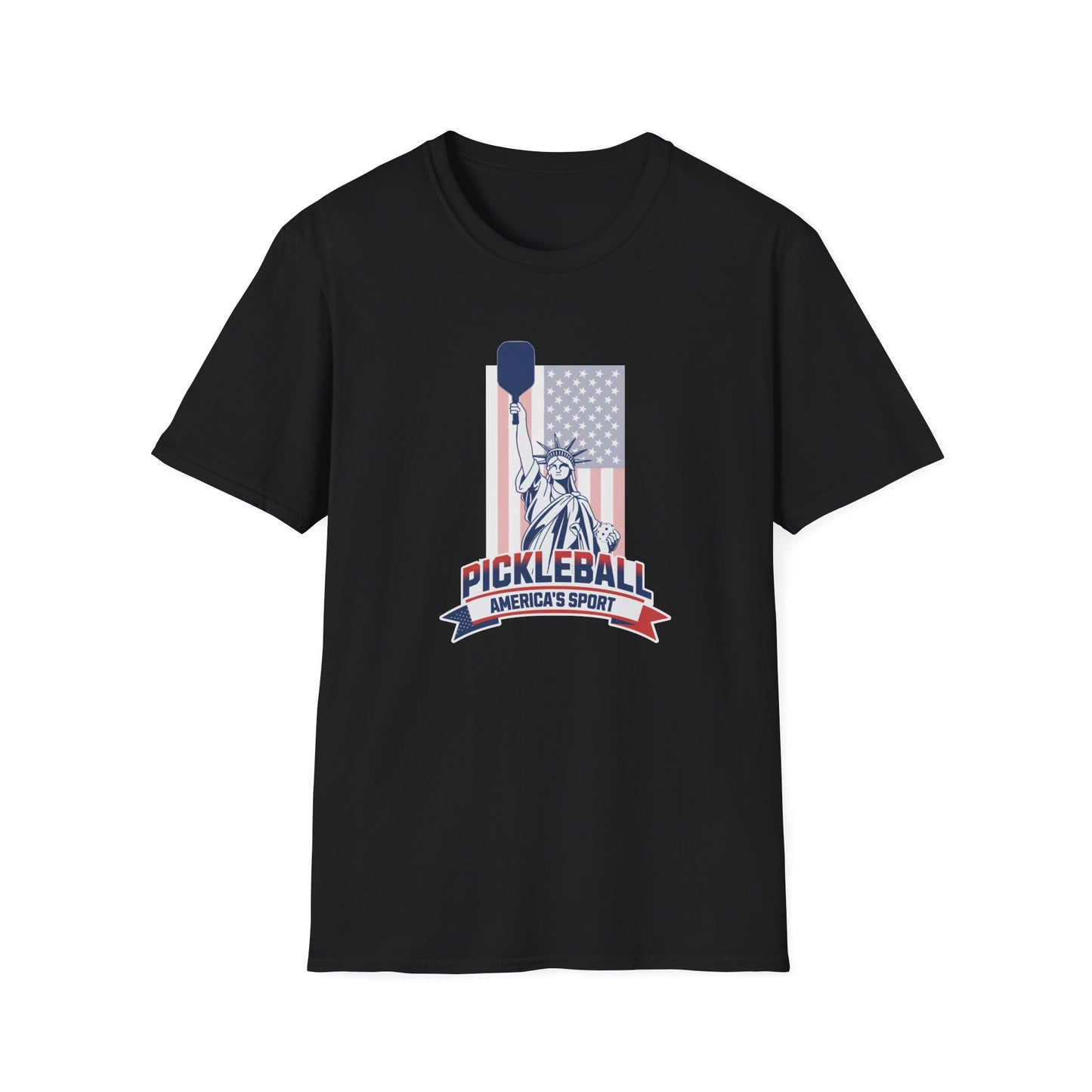 America's Sport with Flag.  Pickleball Tee.