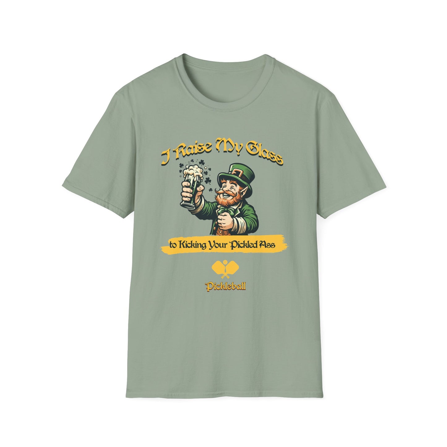 I Raise My Glass. Pickleball Tee.