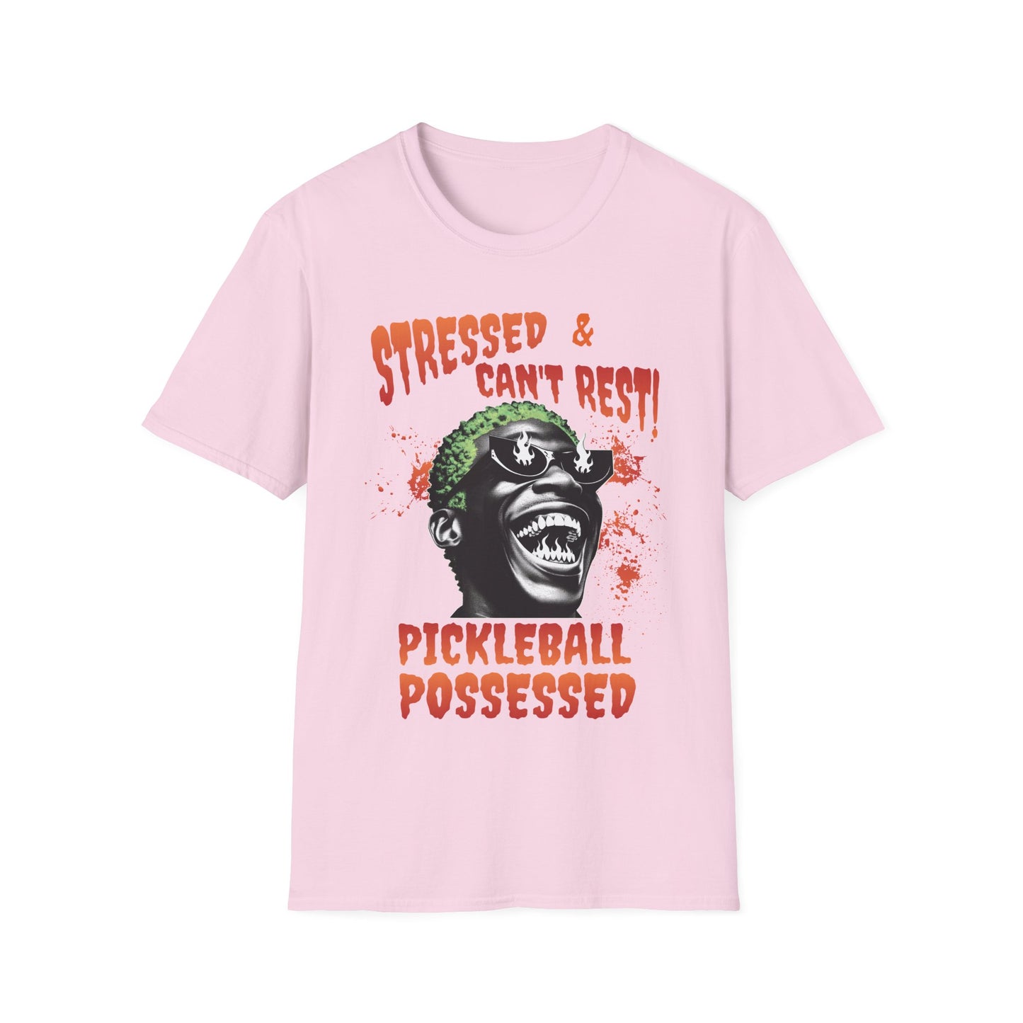 Stressed & Can't Rest. Possessed. Pickleball Tee.
