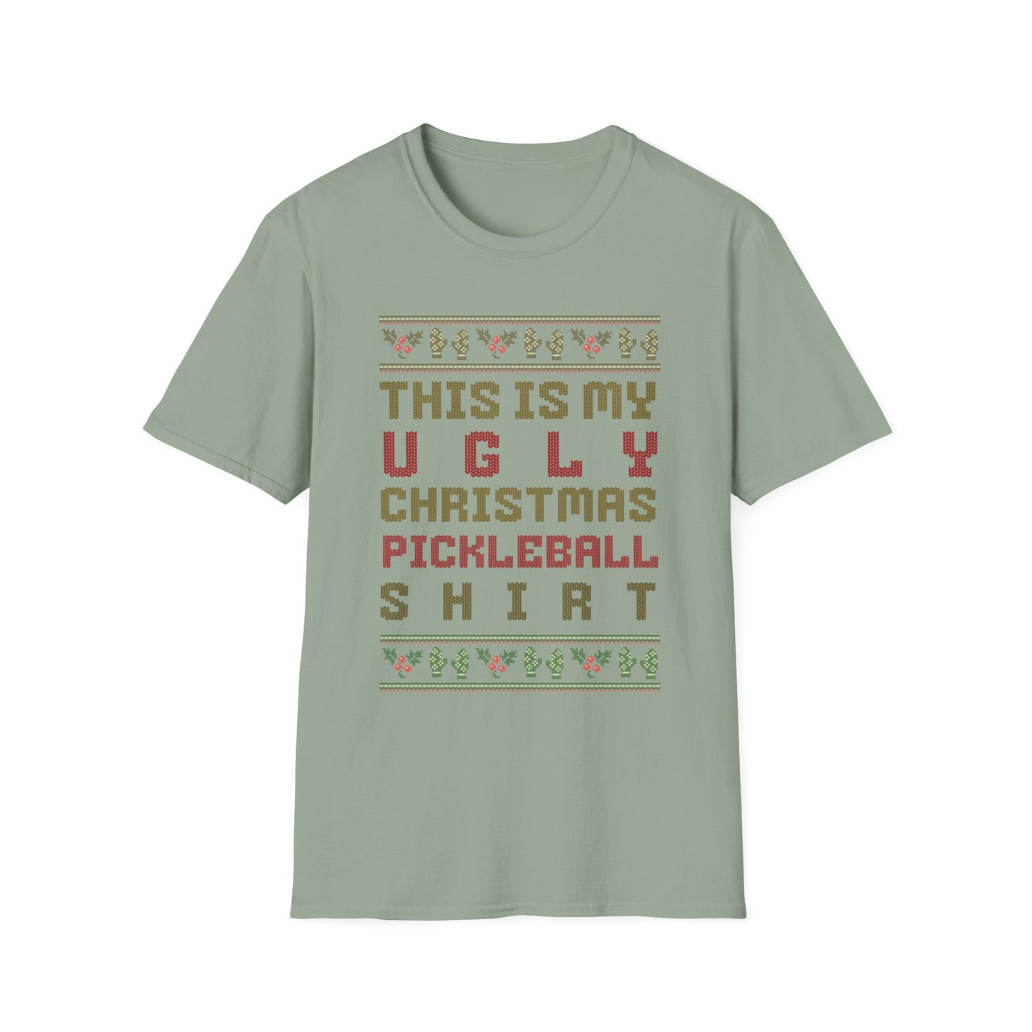This is My Ugly Christmas Pickleball T-Shirt. Pickleball Tee.