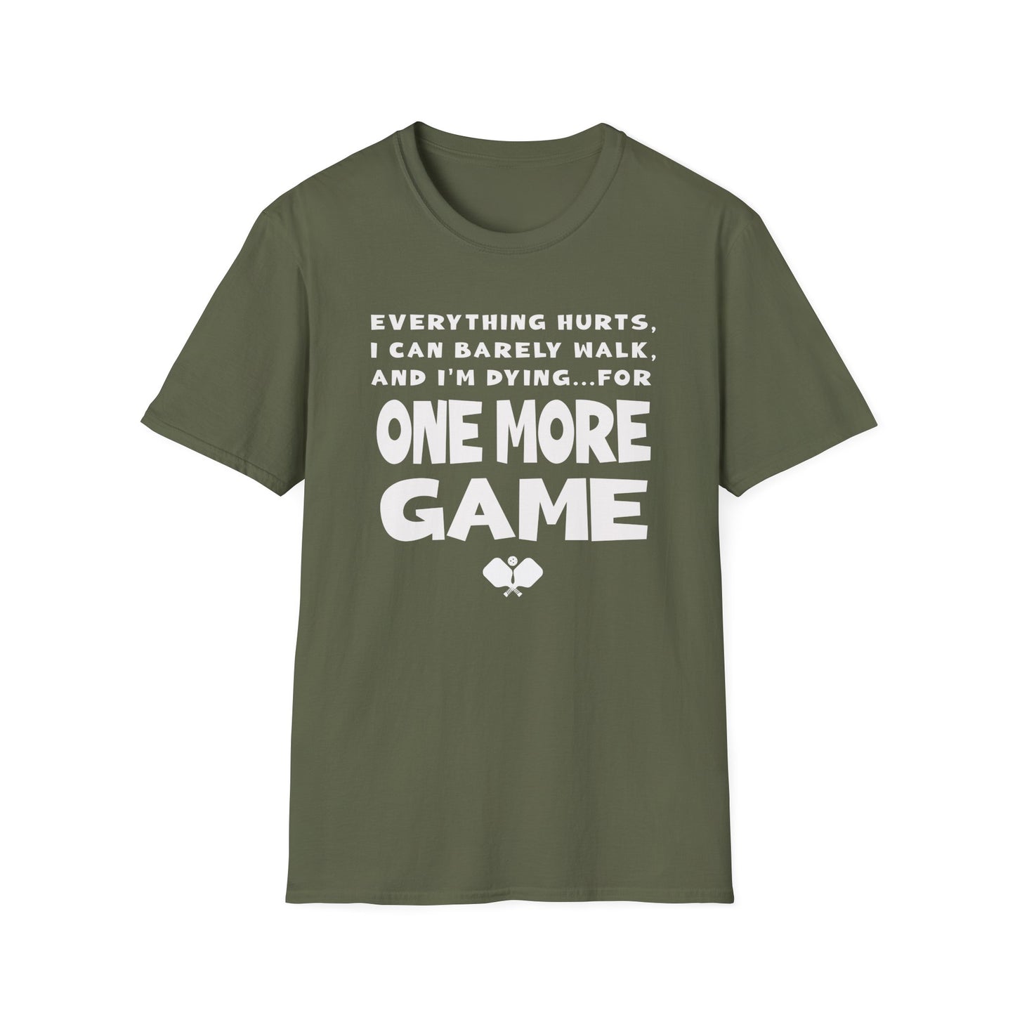 One More Game. Pickleball Tee.