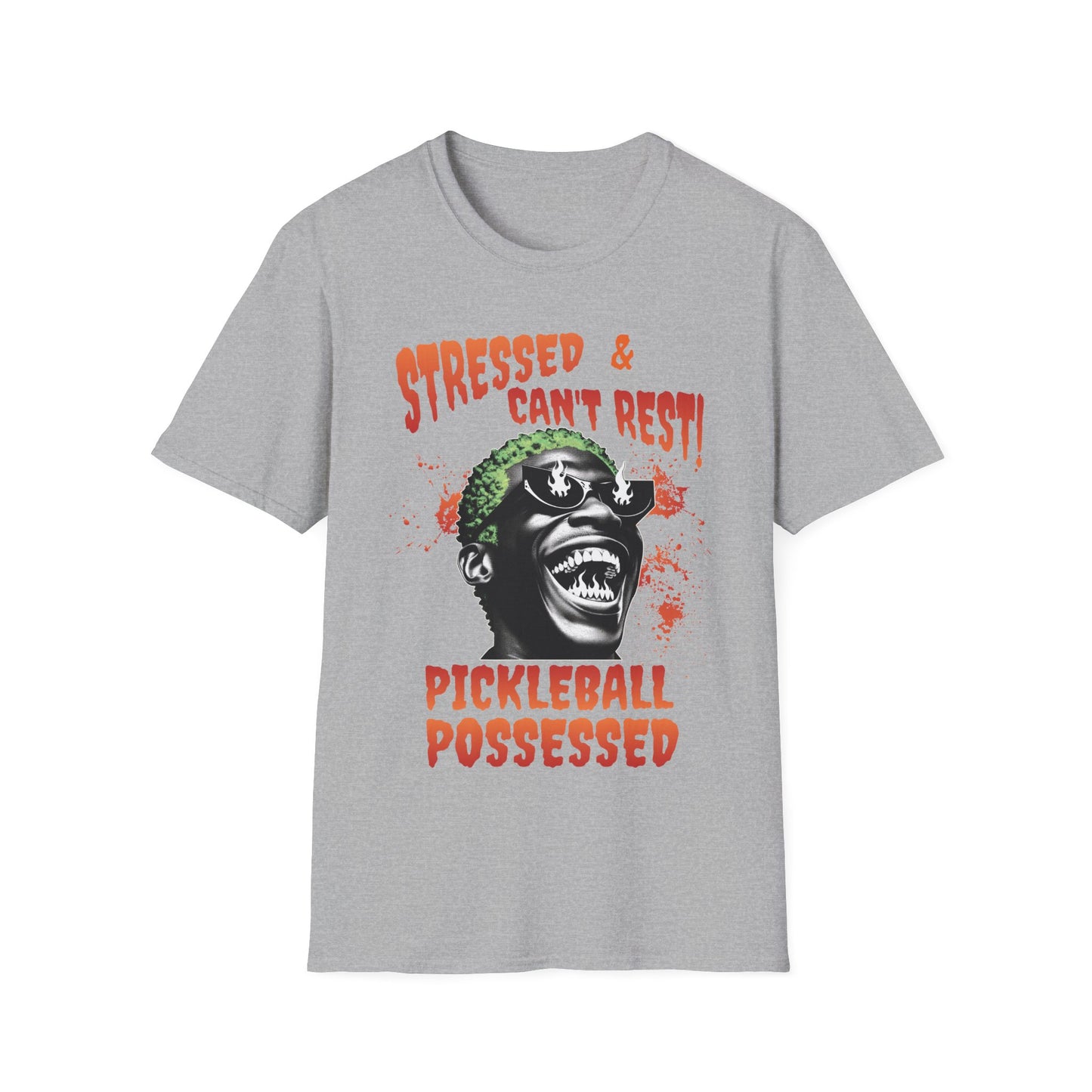 Stressed & Can't Rest. Possessed.  Pickleball Tee.