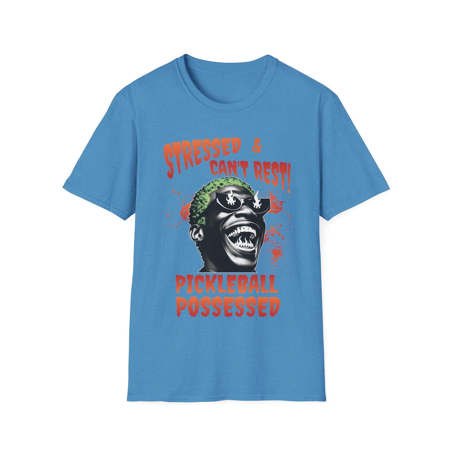 Stressed & Can't Rest. Possessed. Pickleball Tee.