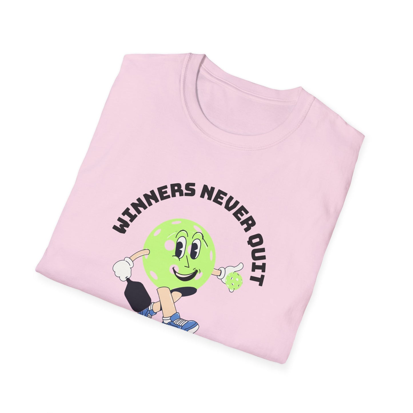 Winners Never Quit.  Pickleball Tee.