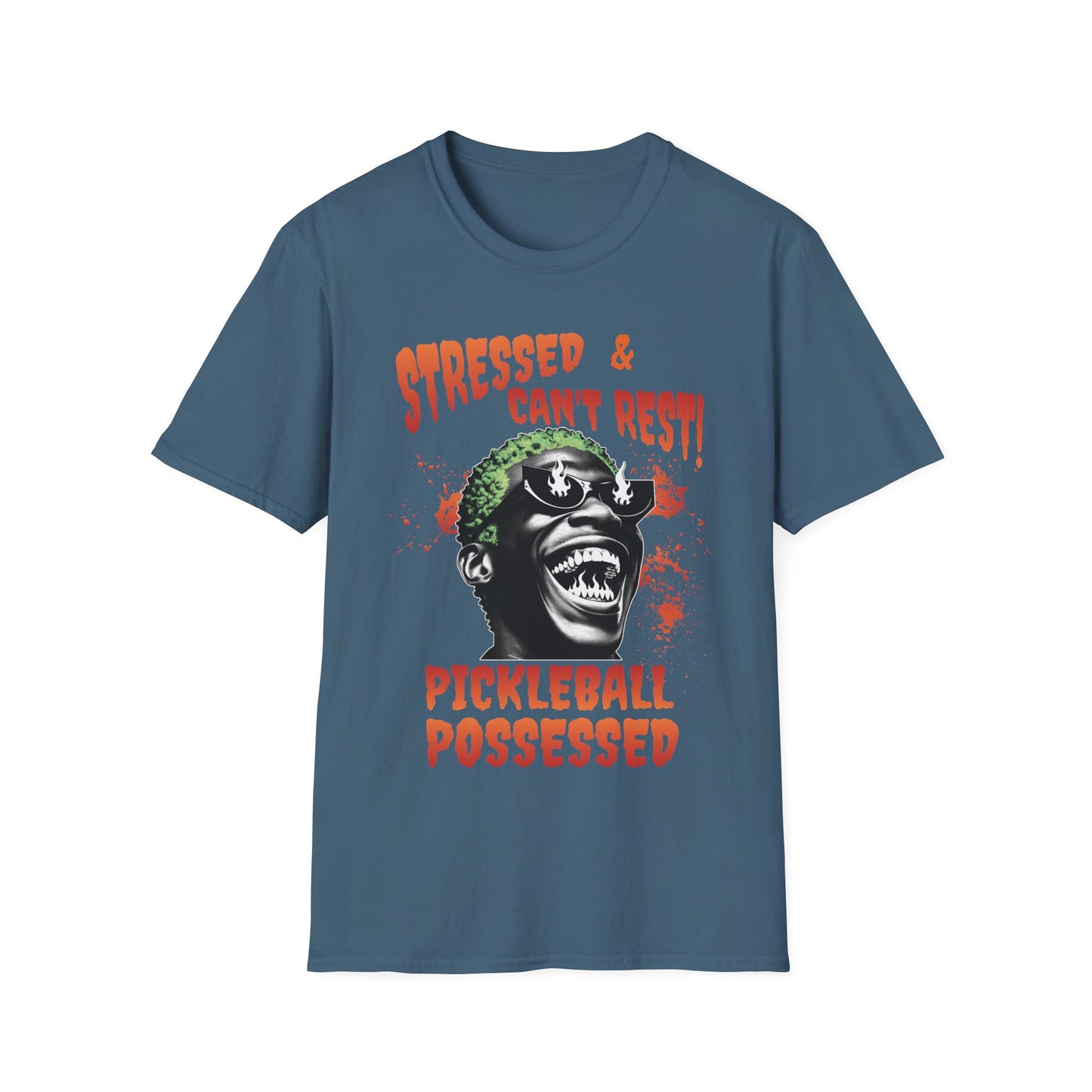 Stressed & Can't Rest. Possessed. Pickleball Tee.