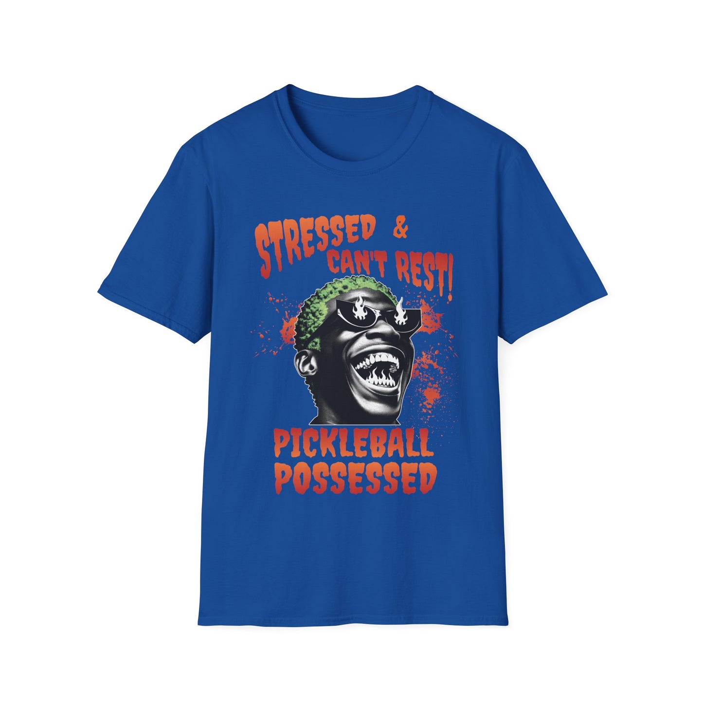 Stressed & Can't Rest. Possessed. Pickleball Tee.