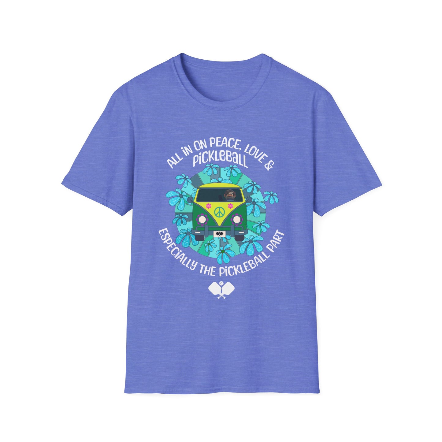 All In On Peace, Love & Pickleball. Pickleball Tee.